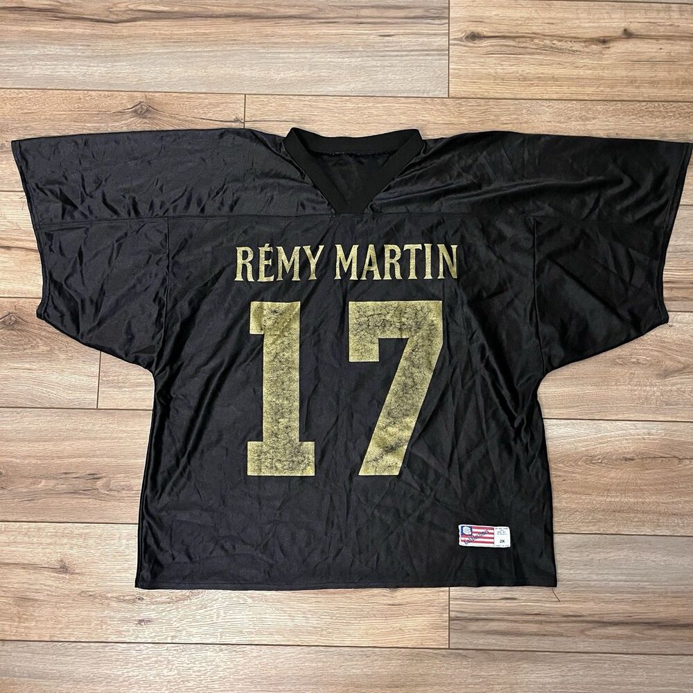 Vintage Remy Martin 1738 Cognac Football Jersey Black Gold Size 2XL Fetty Wap